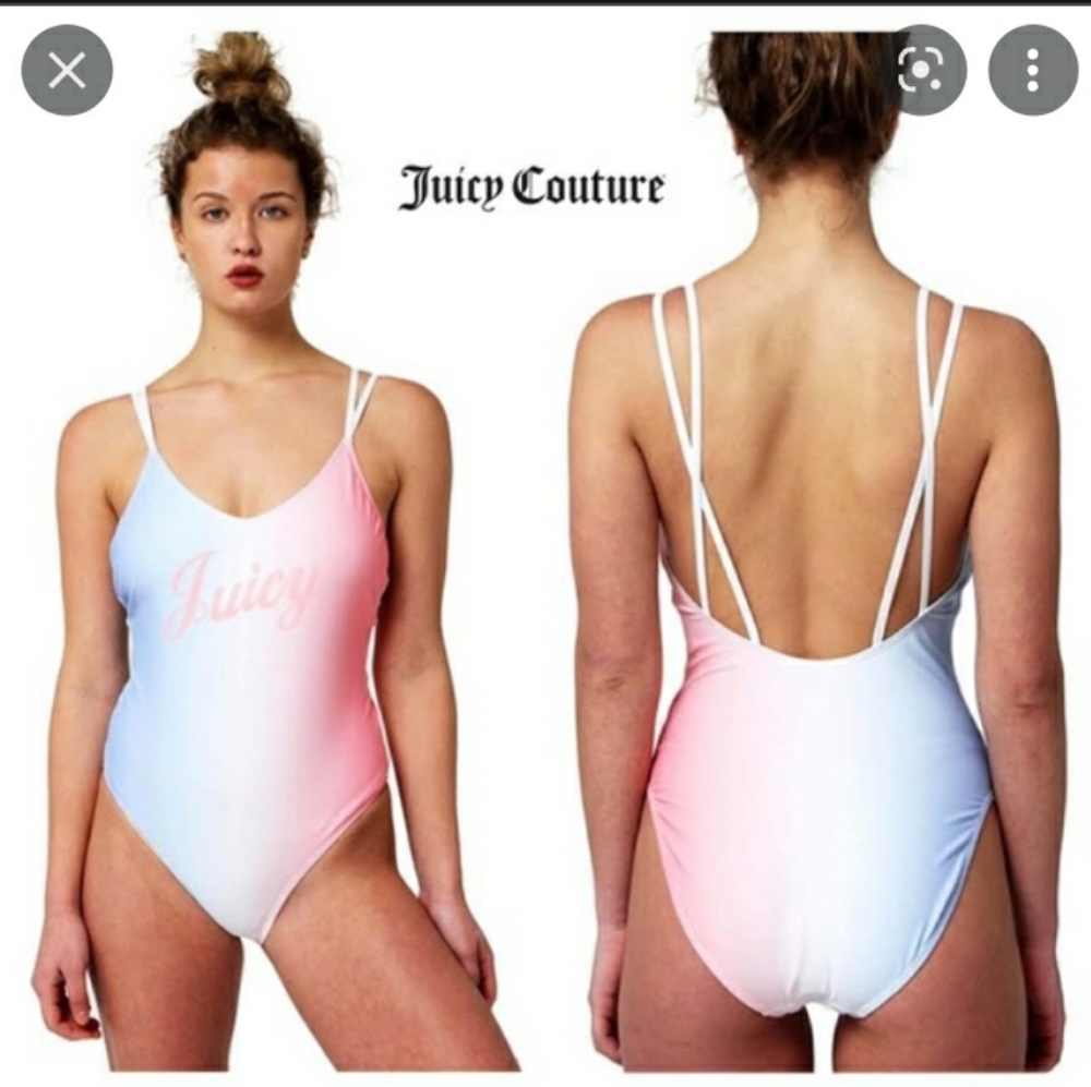 JUICY COUTURE One Piece Logo Ombre Swimsuit